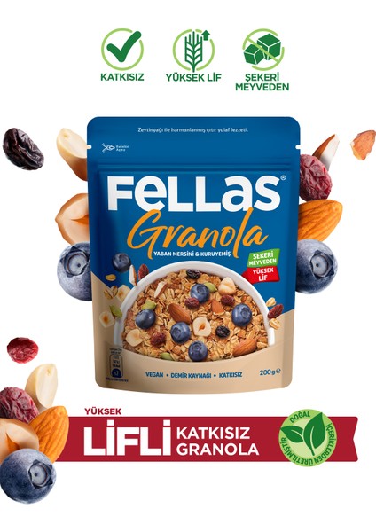 Yaban Mersini & Kuruyemiş Granola (200g)