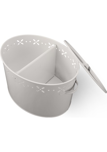 Metal Bölmeli Patates Soğan Kovası - Beyaz - 18 Lt indirimleri