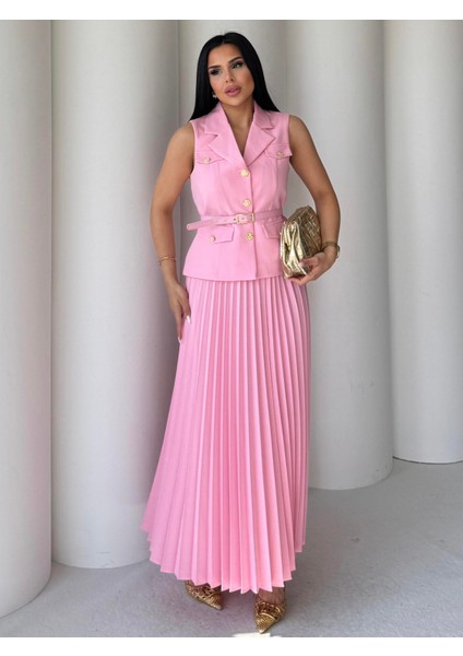 Rams Kemer Detaylı Takım Pembe