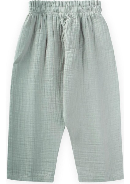 Beli Fırfırlı Geniş Kesim Müslin Pantolon 1-8 Yaş Mint Yeşili fiyatları