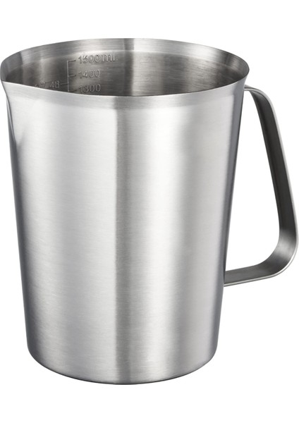 304 Kalıplı Paslanmaz Çelik Ölçüm Kupası ve Dudak Dudak, Oz ve ml Işaretli Metal Sürahi, 48OZ/1500 Ml- 6 Fincan) (Yurt Dışından)
