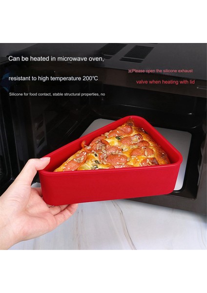 Pizza Artık Saklama Kabı, Yeniden Kullanılabilir Pizza Slicone Konteyneri, Silikon Gıda Konteyneri, B (Yurt Dışından) fırsatları