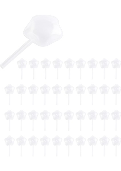 50PCS 4ml Cupcakes Tek Kullanımlık Plastik Transfer Pipetleri Çikolata Veya Çilek Için Sıvı Damla, Yıldız Tarzı (Yurt Dışından) modelleri