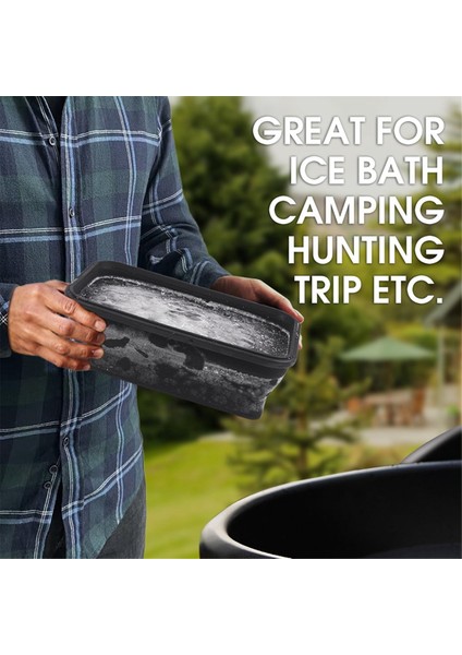 2pc Buz Bloğu Kalıp Buz Banyosu Için Ekstra Büyük Soğuk Dalma Küvet Soğutucu Katçı Çökebilir Istiflenebilir Silikonol Buz Tepsisi, B (Yurt Dışından) fiyatları