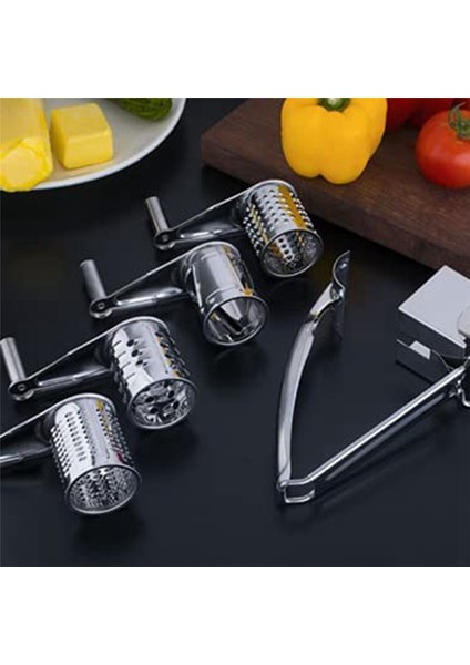 Peynir Grater 430 Paslanmaz Çelik Sebze Kırcı Kesici Kesici Kıyıcı 4 Drum Bıçak 4&#39;ü 1 In-1 (4) (Yurt Dışından) fiyatları
