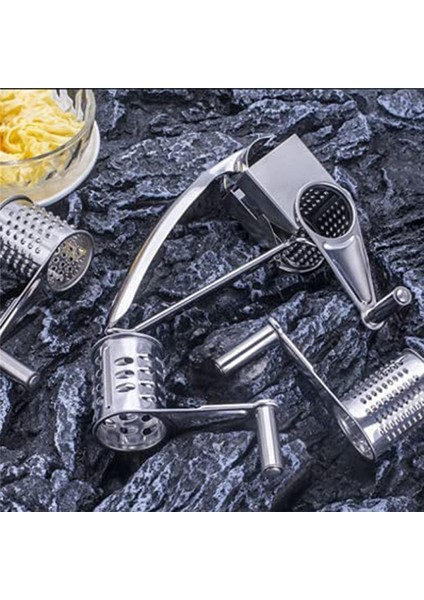 Peynir Grater 430 Paslanmaz Çelik Sebze Kırcı Kesici Kesici Kıyıcı 4 Drum Bıçak 4&#39;ü 1 In-1 (4) (Yurt Dışından) modelleri