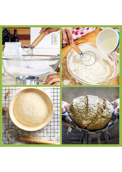 3 Paket Danimarka Hamur Çırpma Ekmek Mikseri, Hollanda Çırpma Hamur Sıyırıcı Ile Ekmek, Hamam Veya Pizza Hamur, Mourdough Ekmeği, Vb. (Yurt Dışından) indirimleri