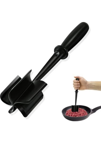 Meat Chopper, Hamburger Helikopter, Patates Masher-Beef Smasher Mutfak Aracı ve Gadgets, Yapışmaz Tencere Siyahı Için Güvenli (Yurt Dışından) fırsatları