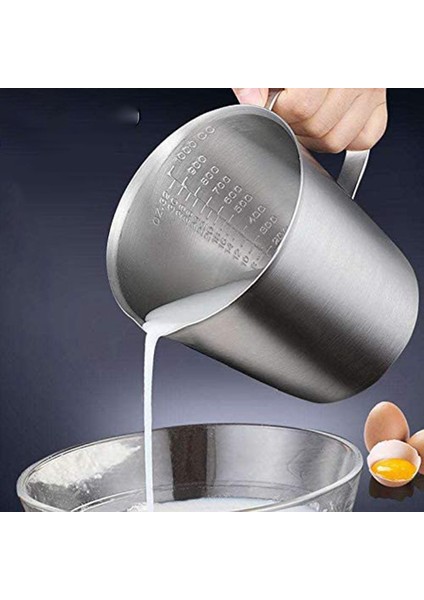 Kalıplı Paslanmaz Çelik Ölçüm Kabı, Mutfak Pratik Ölçüm Kabı Konteyneri (500ML) (Yurt Dışından) fırsatları