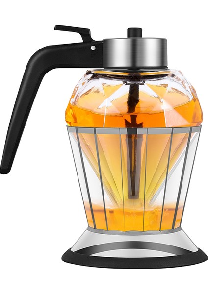 Zeytinyağı Dispenser Cam Şişe, Bal Kavanoz Dispenser, Mutfak Için Cam Cruet Şişesi, Dalgılamayan Yağ Tenceresi Stand (Yurt Dışından)