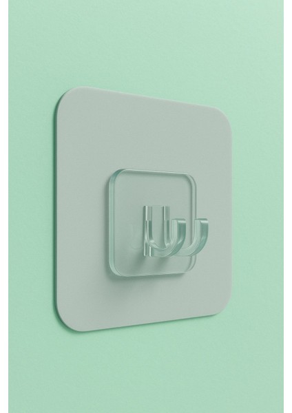 3 Adet 7X7CM Yedek Süper Güçlü Yapışkanlı Askı, 20KG Banyo - Mutfak Raf Tutucu Sticker, Delmesiz indirimleri