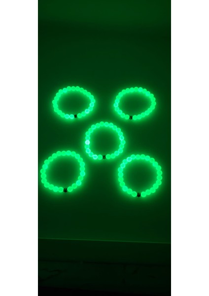 Fosforlu Kedigözü 5'li Bileklik-Karanlıkta Parlar-Sevgili Arkadaş Aile Kombini Hediyelik Aksesuar fiyatları