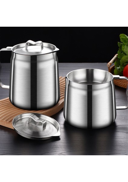 2l Paslanmaz Çelik Yağ Filtresi Pot Domurdanma Taşıyıcı Konteyner Sürahi Yüksek Kapasiteli Depolama Mutfak Ev Araçları Olabilir (Yurt Dışından)