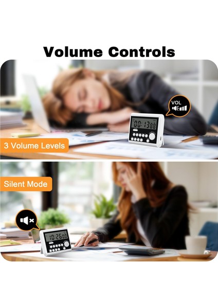 5 Kanal Dijital Mutfak Zamanlayıcısı, Büyük LCD Ekranlı Saat Modu, Pişirme Zamanlayıcısı, Yüksek Sesle Ses Alarmı ve Yanıp Sönen Işık (Yurt Dışından) modelleri