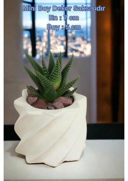 El Yapımı Saksı Seti Dekoratif 6 Adet Saksı Küçük Boy Model 9 indirimleri