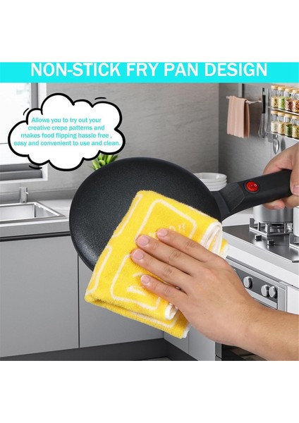 Stace Coaıng Elektrik Kayak Tanı 600W Handheld Gözleme Makinesi Elektrik Yuvarlak Griddle Krep Için Eu Fiş (Yurt Dışından) fiyatları