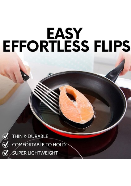 12.4inch Balık Spatula - Eğimli Balık Turner Spatula Eğimli Kafa Tasarımı - Dayanıklı ve Hafif Ince Spatula Metali (Yurt Dışından) modelleri