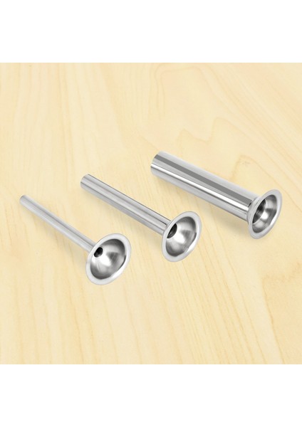 3pcs Paslanmaz Çelik Sosis Doldurucu Doldurma Tüpleri Huniler Nozullar Yedek Parça Dolgu Tüpü, Taban Çapı: 58MM (Yurt Dışından) indirimleri