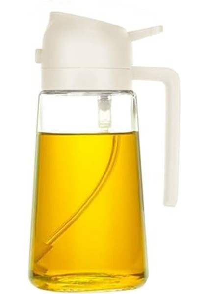 Mutfak, Zeytinyağı Dağıtıcı ve Yağ Püskürtücü Için 16 Oz Yağ Dağıtıcı Şişe - 470ML Zeytinyağı Şişesi - Yağ Püskürtücü Beyaz (Yurt Dışından)