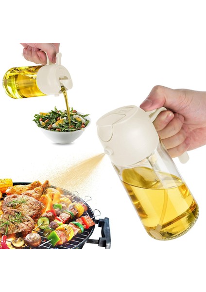 Mutfak, Zeytinyağı Dağıtıcı ve Yağ Püskürtücü Için 16 Oz Yağ Dağıtıcı Şişe - 470ML Zeytinyağı Şişesi - Yağ Püskürtücü Beyaz (Yurt Dışından) fiyatları