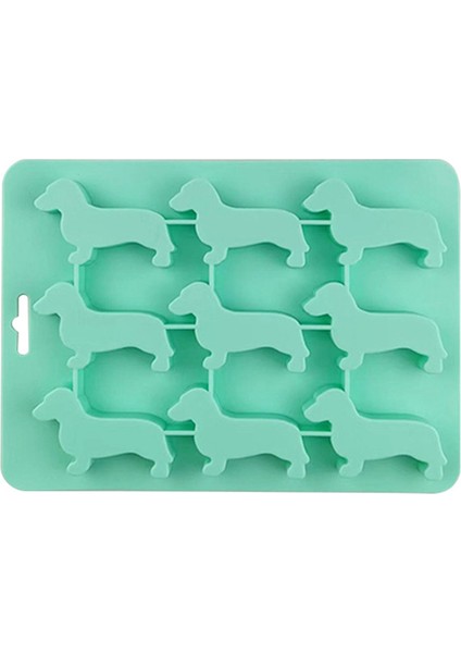 Silikon Dachshund Köpek Şeklindeki Buz Küpü Çikolatalı Kurabiye Kalıbı Diy Ev Buz Tepsisi, Mutfak Aletleri Silikon Kalıp, Yeşil (Yurt Dışından)