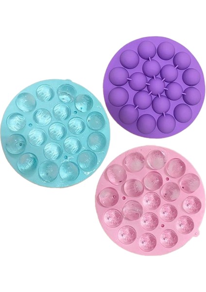 3pcs Buz Üreticisi Dondurucu Buz Üreticisi Tepsisi Yeniden Kullanılabilir Silikon Kalıplar Benzersiz Şekiller Esnek Pişirme Kalıbı (Yurt Dışından)