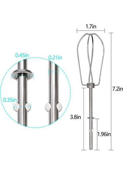 W10490648 El Mikser Mutfaktaid Mikser Yardımı Için Turbo Çırpıcılar Yerine Çorbalar, Smoothies, Shakes, Yumurta Beyazları, 2 Pcs Karıştırma (Yurt Dışından) fırsatları