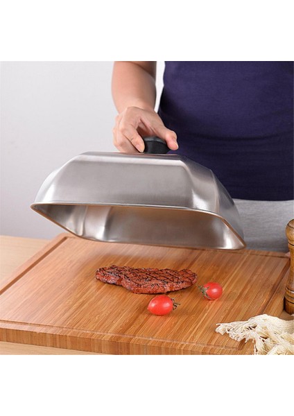 Yuvarlak Hamburger Kapağı Paslanmaz Çelik Izgara Kubbesi Peynir Eritme Kubbesi Izgarası Biftek Için Barbekü Piknik Için (Yurt Dışından) modelleri