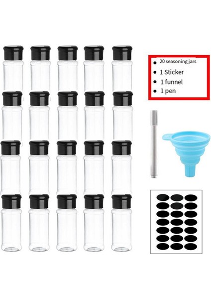 Baharat Tuz ve Biber Baharat Şişesi Için Spice Şişesi Seti Baharat Organizatörü Çeşni Depolama Kavanoz Seti 20 Pcs (Yurt Dışından) indirimleri