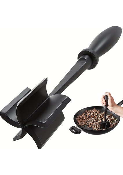 Mutfak Et Öğütücü Masher Isıya Dayanıklı Yapışmaz Hamburger Helikopter Patates Taşıcı Aracı Mutfak Gadgets Siyah (Yurt Dışından) fiyatları