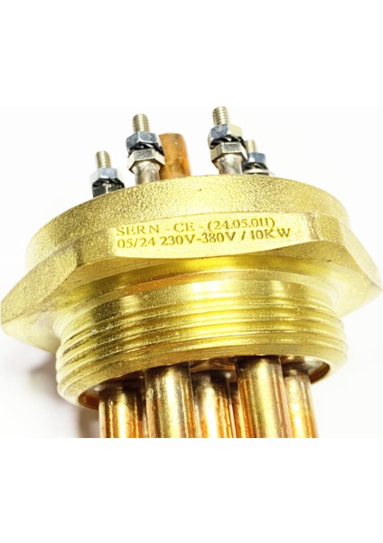 2 İnç Bakır 10KW 380V 40cm Trifaze Sanayi Isıtıcı Rezistansı indirimleri