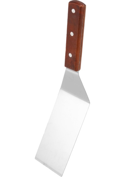 Paslanmaz Çelik Düz Kızartma Spatula, Ahşap Saplı Pizza Spatula Biftek Kızartma Spatula Yemek Spatula Fırın Aletleri (Yurt Dışından) fırsatları