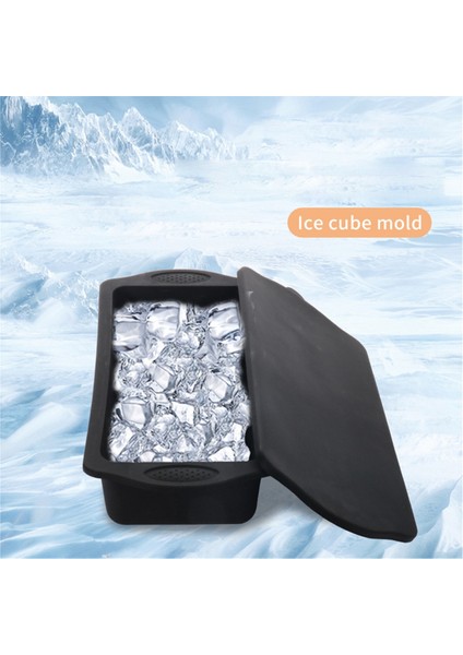 Mavi Silikon Buz Batamı Buz Küp Kalıp+Kapak Yeniden Kullanılabilir Buz Küp Kalıp 4 Pound Yapabilir Ekstra Büyük Buz Küpü Buz Kutusu Kalıp (Yurt Dışından) fırsatları