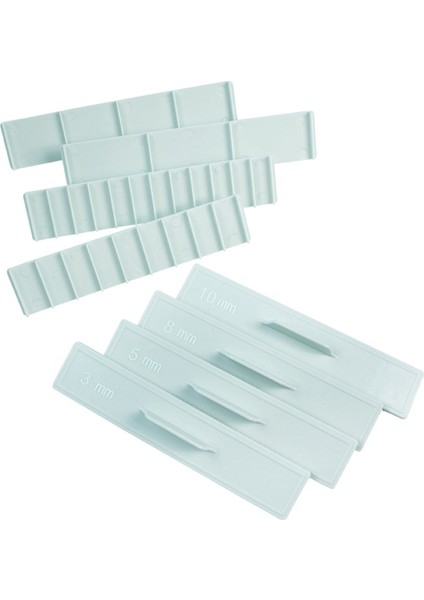 Çerez Kalınlığı Ölçüm Aracı 8pcs Pastik Bisküvi Kek Kalıp Tereyağı Ölçüm Cetveli Pişirme Aracı (Yurt Dışından)