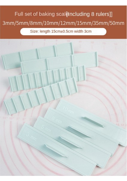 Çerez Kalınlığı Ölçüm Aracı 8pcs Pastik Bisküvi Kek Kalıp Tereyağı Ölçüm Cetveli Pişirme Aracı (Yurt Dışından) fırsatları