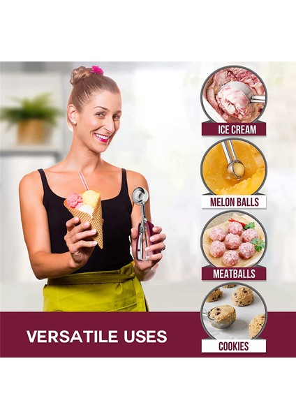 Pişirme Seti Için Kurabiye Kepçesi, Dondurma Kepçesi Paslanmaz Çelik, Kurabiye Hamuru Kepçe, Cupcake Kepçe, Köfte Kepçe (Yurt Dışından) fiyatları