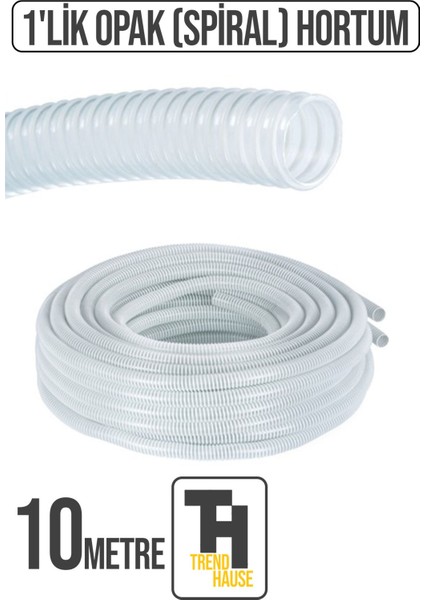 1'' Opak Spiral Hortum – Dayanıklı ve Esnekdolum Makinalarına Uygun Hortum 10 Metre