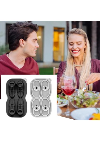 Ayakkabı Buz Küp Kalıp 4 Boşluk Ayakkabı Şekli Buz Küp Kalıpları Yeniden Kullanılabilir Eğlenceli Şekli Buz Küp Tepsisi Kolay Silikon Buz Top Maker B (Yurt Dışından) modelleri