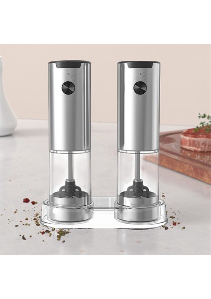 Temel Otomatik Biber ve Deniz Tuz Fabrikası Ile Elektrik Tuz ve Karabiber Öğütücü Seti Ayarlanabilir Kaba (Yurt Dışından) modelleri