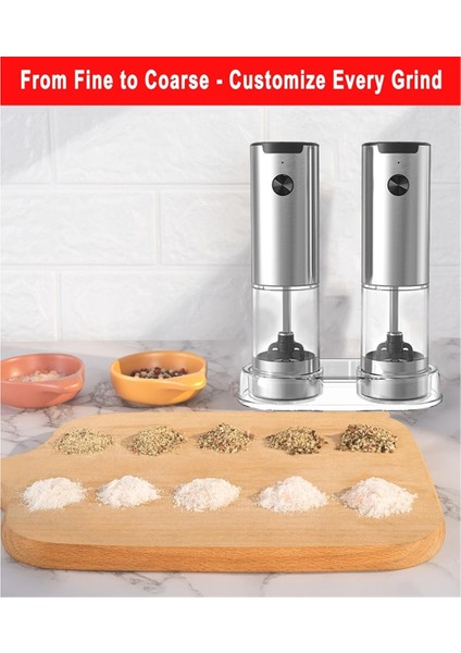 Temel Otomatik Biber ve Deniz Tuz Fabrikası Ile Elektrik Tuz ve Karabiber Öğütücü Seti Ayarlanabilir Kaba (Yurt Dışından) indirimleri