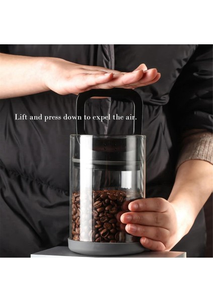 Cam Hava Geçirmez Kavanozlar Kahve Çekirdeği Saklama Kapları Fındık ve Atıştırmalıklar Sızdırmazlık Halkalı Hava Geçirmez Kavanozlar (Büyük) (Yurt Dışından) indirimleri