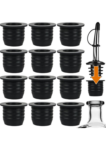 12 Paket Likör Pok Dökme Adaptörleri, Büyük Boyun Likör Şişeleri Için Spoutlar Dökün, 25 mm Boyuna Kadar Alkol Zeytinyağı Için (Yurt Dışından) fiyatları