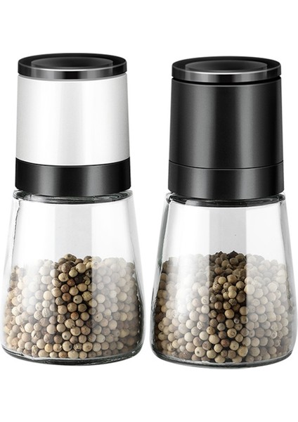 Manuel Tuz Biber Öğütücü Şeffaf Cam Öğütücü Biber Taş Tahlil Şişe Şişe Mutfak Gadgets Siyah (Yurt Dışından) fiyatları