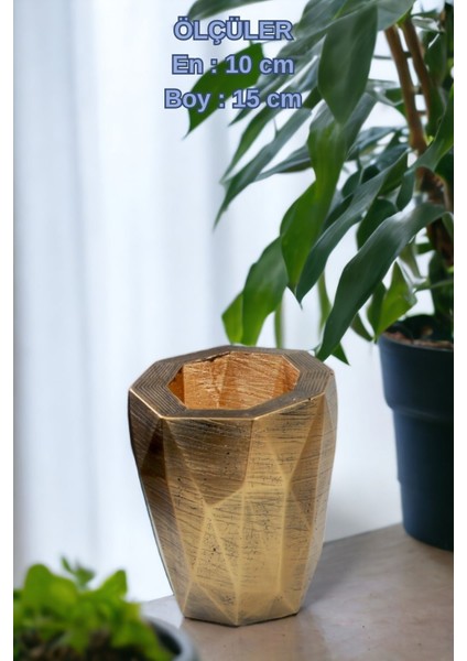 El Yapımı Saksı Seti Premium Kalite 3 Adet Dekoratif Saksı Uzun Poly indirimleri