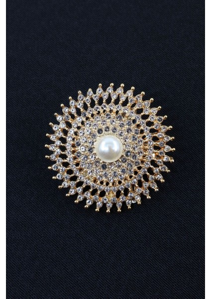 Gold Renk İncili Retro Güneş Broş. Kristal Taşlı Tasarım Güneş Broş. Yaka İğnesi Broş. Güneş Broş. indirimleri