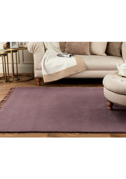 Carol Saçaklı Halı - Koyu Mürdüm - 200x300 cm