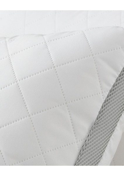 Klimalı Yastık - Beyaz/Açık Gri - 50x70 cm