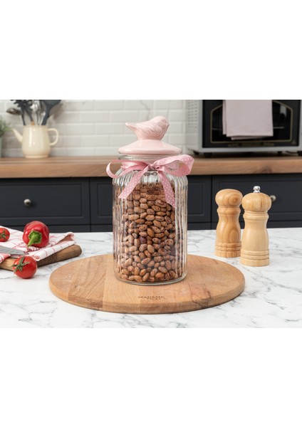 Kuşlu Kavanoz Silindir 1300ML