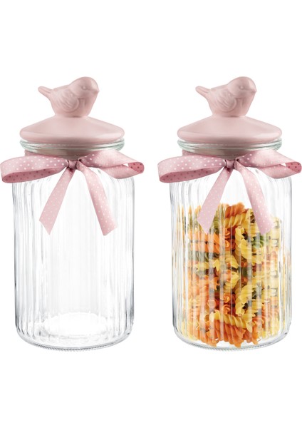 Kuşlu Kavanoz Silindir 1300ML modelleri