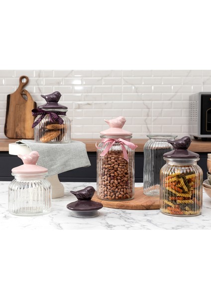 Kuşlu Kavanoz Silindir 1300ML fırsatları